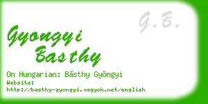 gyongyi basthy business card