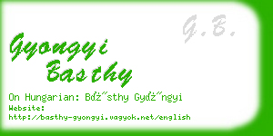 gyongyi basthy business card